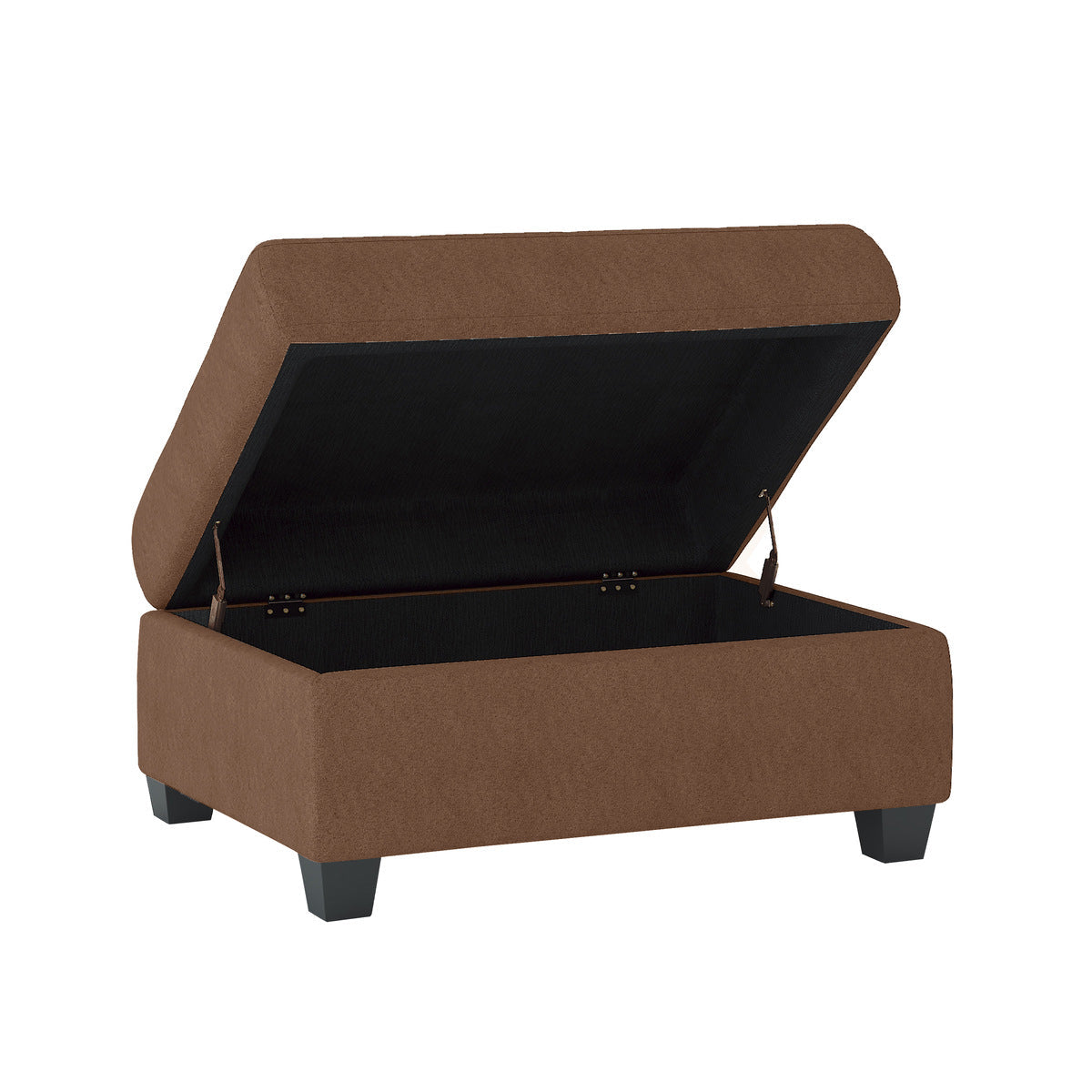 Heights Chocolate Brown Reverisble Sectional with Storage Ottoman - SET | SH3220CHC-3SC | SH3220CHC-4 - Luna Furniture - Dallas Store
