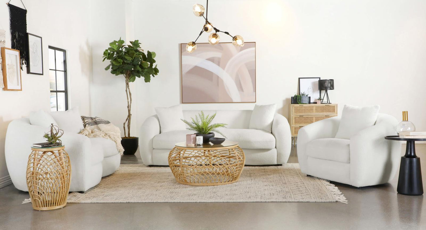 Isabella Upholstered Tight Back Chair White - 509873 - Luna Furniture - Dallas Store