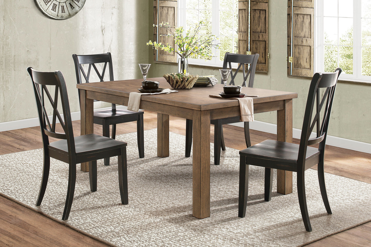 Janina Black Side Chair, Set of 2 - 5516BKS - Luna Furniture - Dallas Store