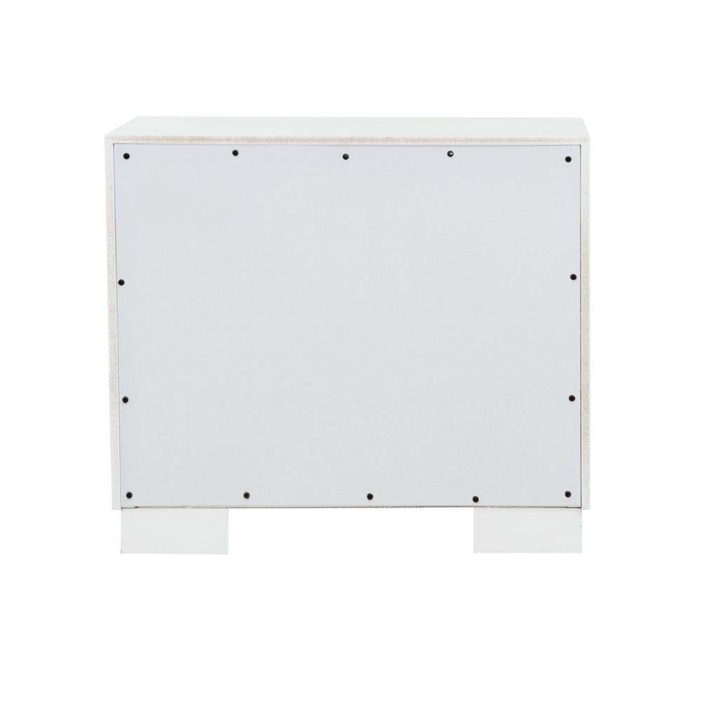 Jessica 2-Drawer Nightstand White - 202992 - Luna Furniture - Dallas Store
