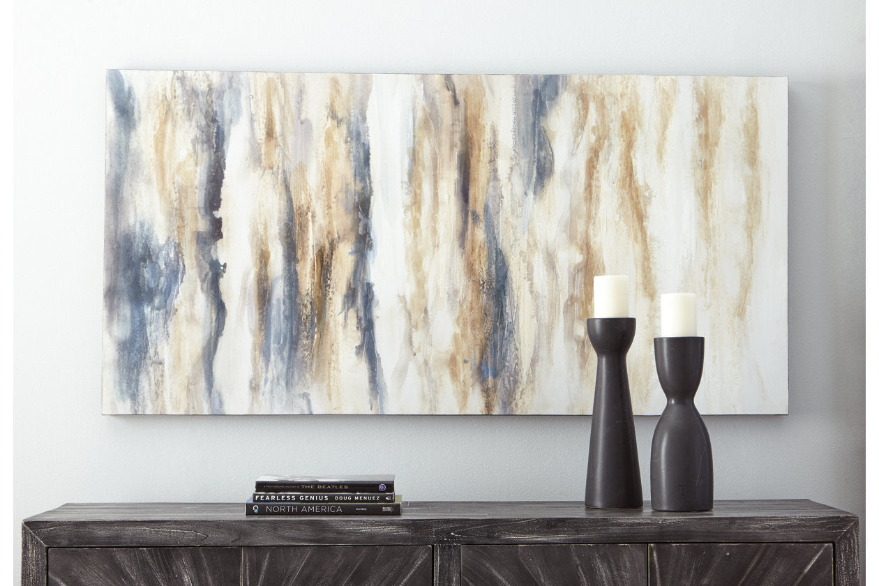 Joely Blue/Tan Wall Art - A8000277 - Luna Furniture - Dallas Store
