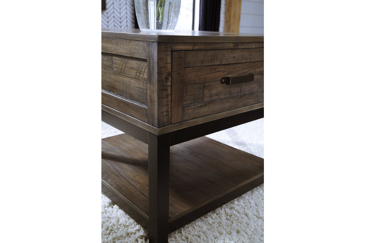 Johurst Grayish Brown End Table - T444-3 - Luna Furniture - Dallas Store