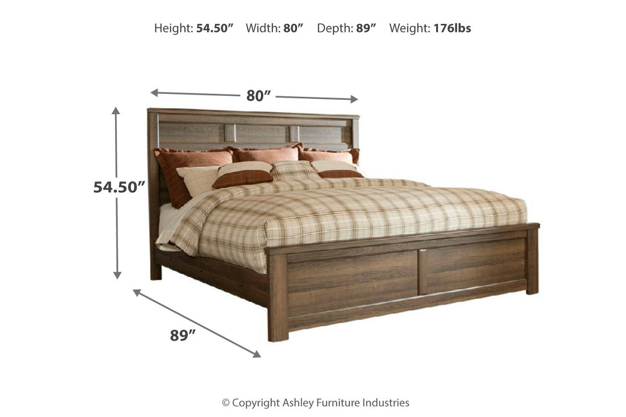 Juararo Dark Brown King Panel Bed - SET | B251-56 | B251-58 | B251-99 - Luna Furniture - Dallas Store