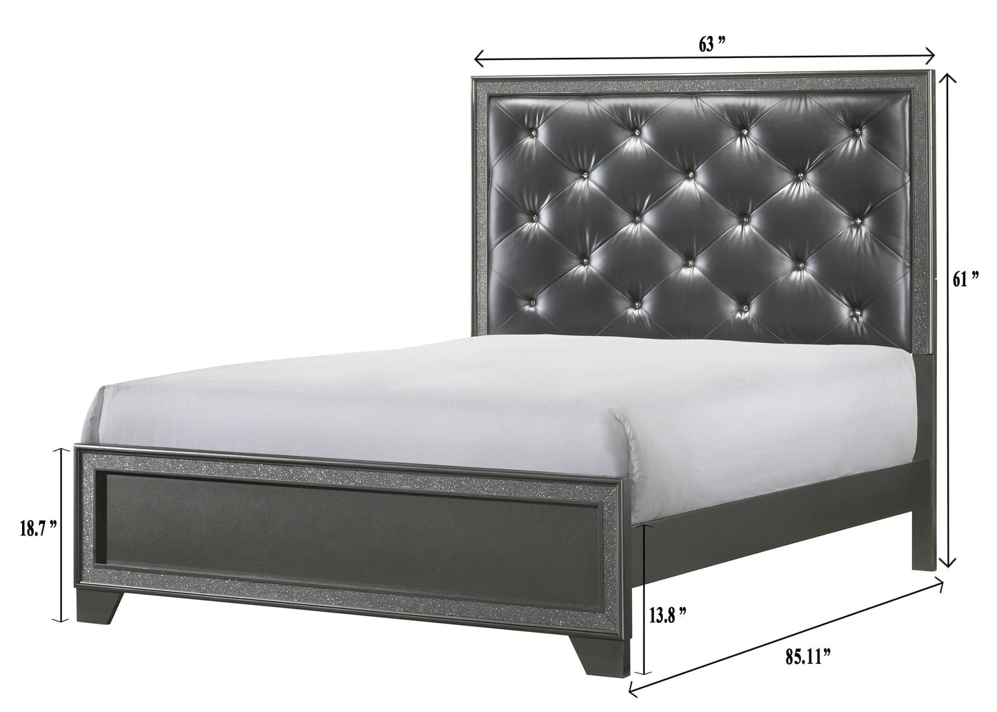 Kaia Gray Queen Panel Bed - SET | B4750-Q-HBFB | B4750-KQ-RAIL - Luna Furniture - Dallas Store