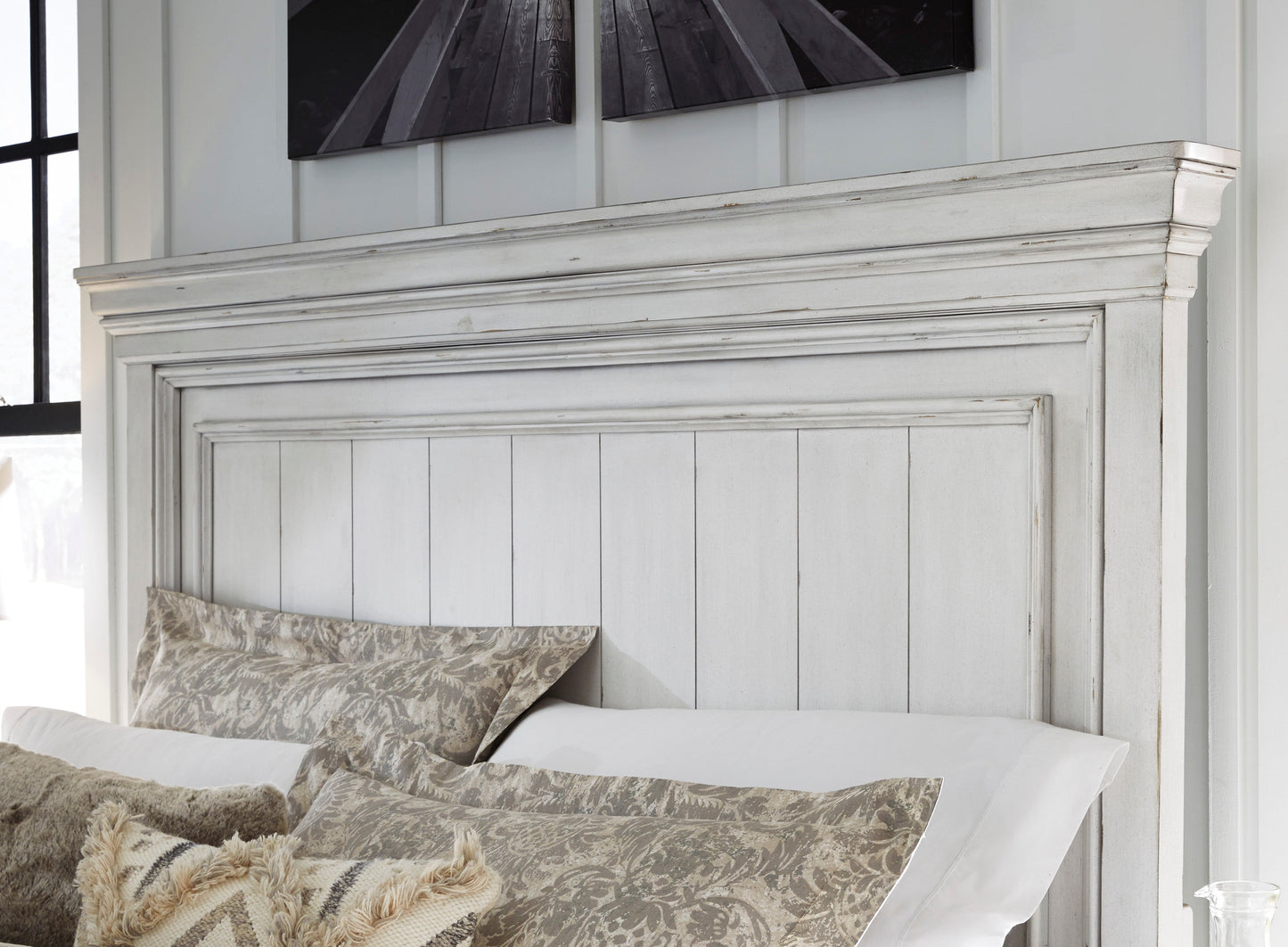 Kanwyn Whitewash Panel Bedroom Set - SET | B777-56 | B777-58 | B777-97 | B777-31 | B777-36 - Luna Furniture - Dallas Store