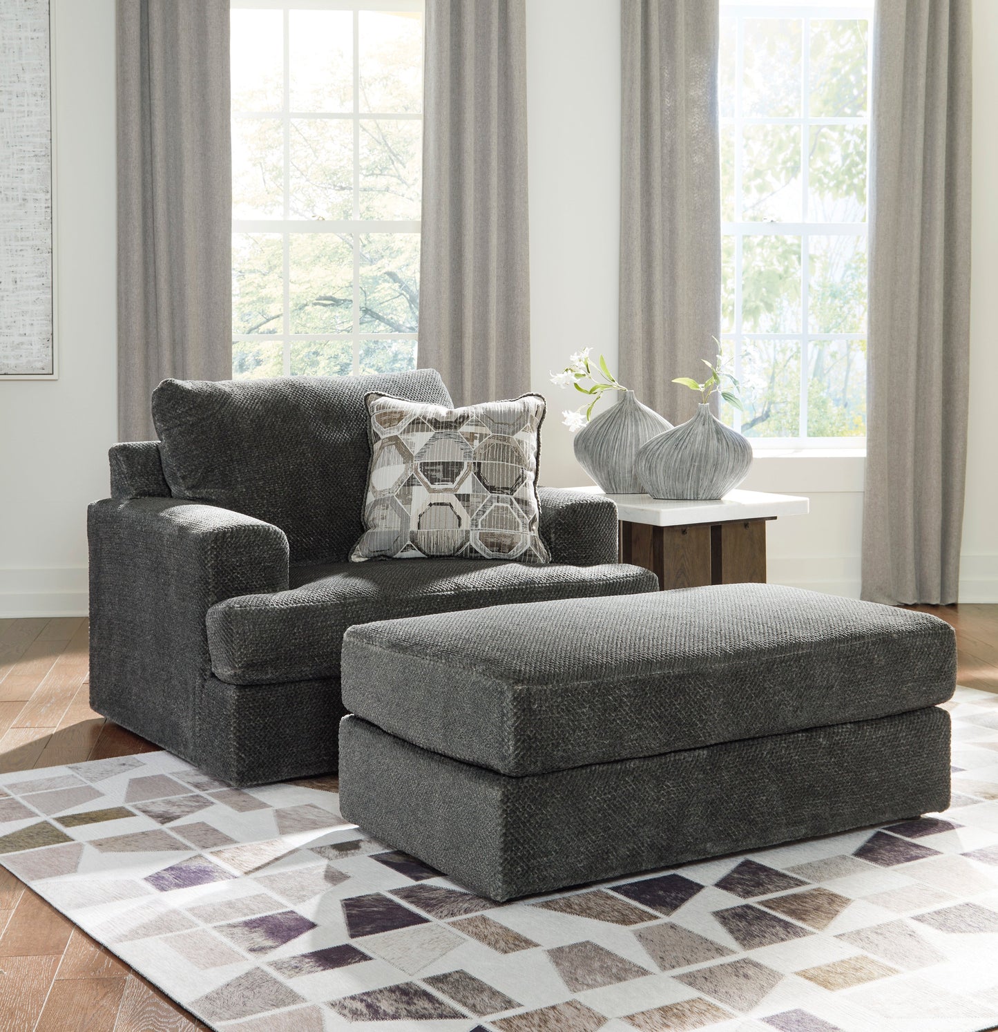Karinne Smoke Living Room Set - SET | 3140238 | 3140235 - Luna Furniture - Dallas Store