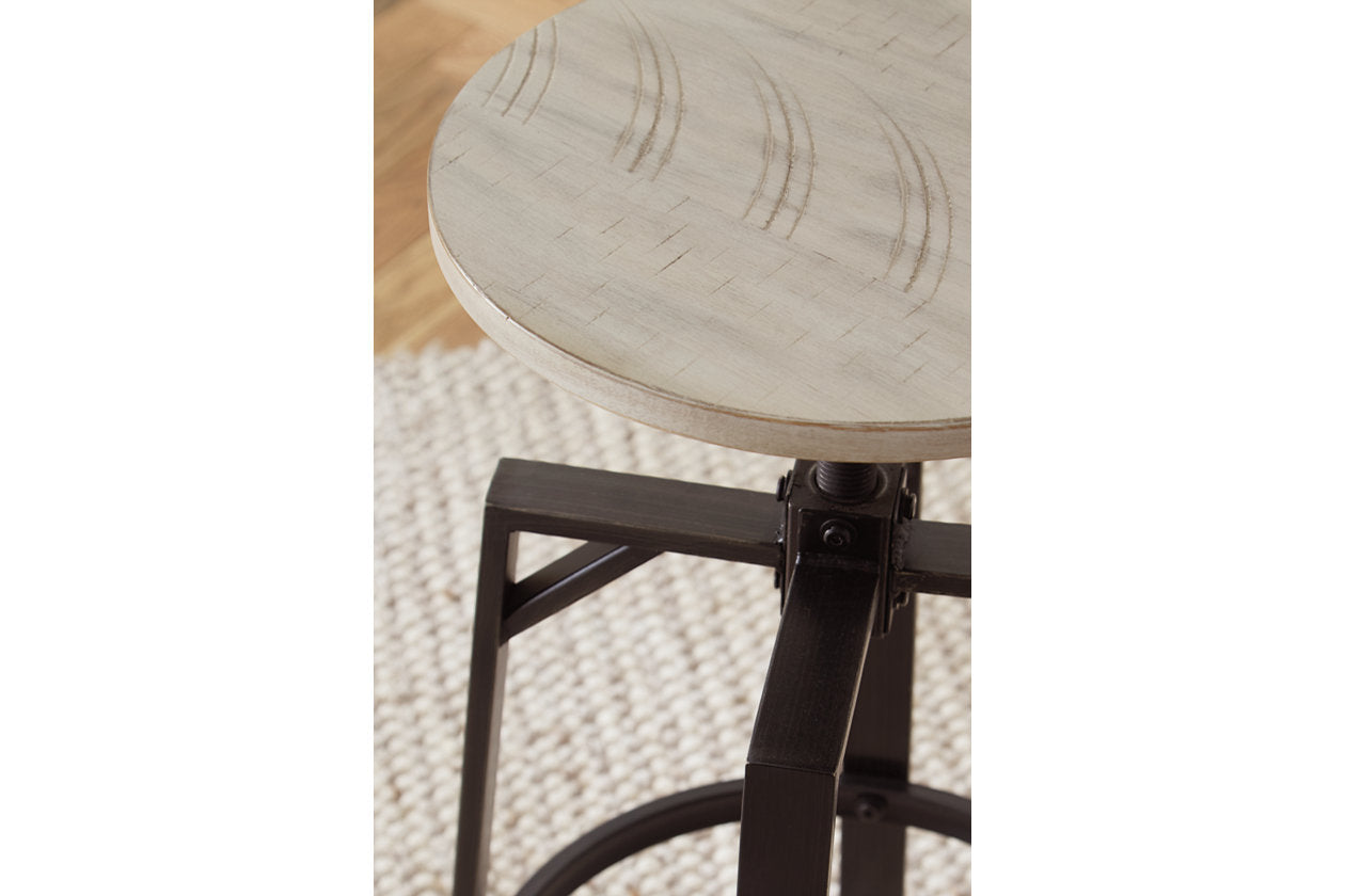 Karisslyn Whitewash/Black Counter Height Stool, Set of 2 - D336-024 - Luna Furniture - Dallas Store