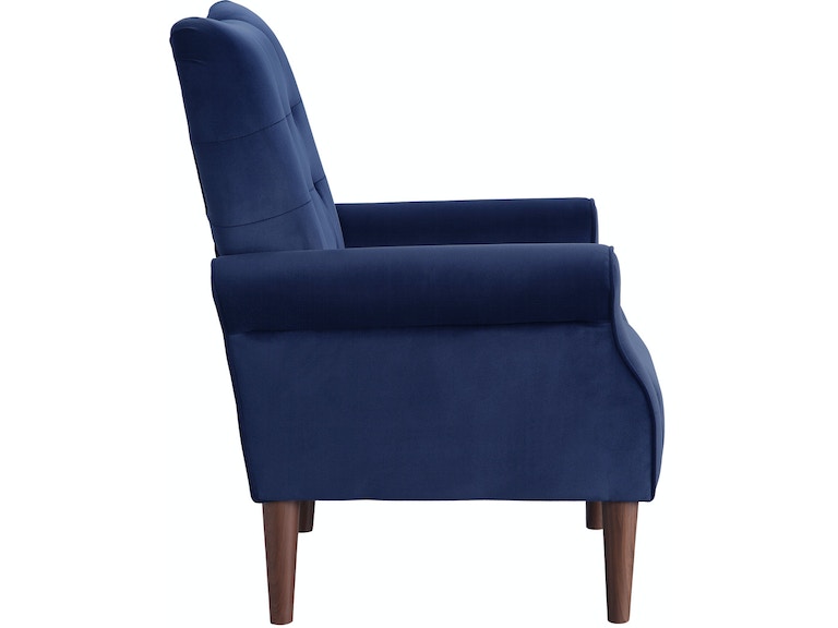 Kyrie Blue Velvet Accent Chair - 1046BU-1 - Luna Furniture - Dallas Store