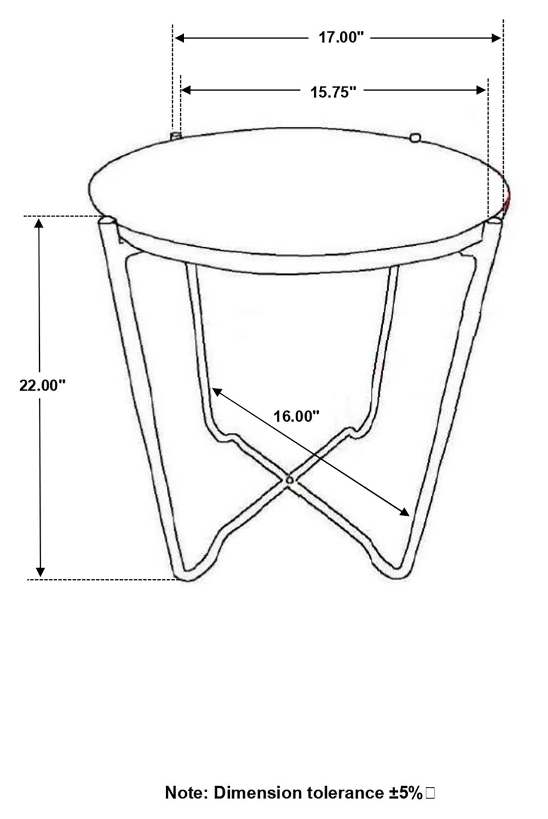 Latifa Red/Black Round Accent Table with Marble Top - 936010 - Luna Furniture - Dallas Store