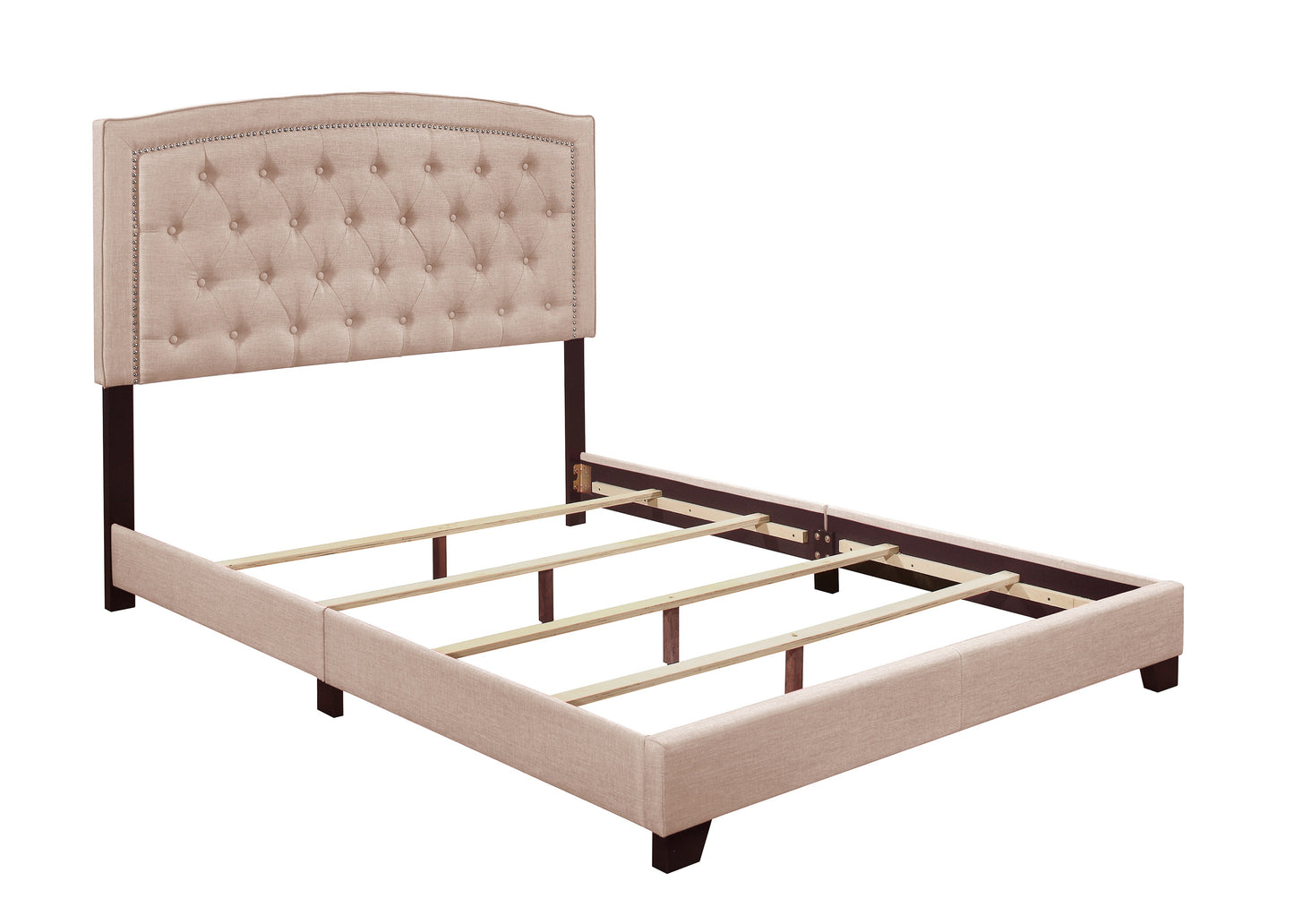 Linda Beige Full Upholstered Bed - SH275FBGE-1 - Luna Furniture - Dallas Store