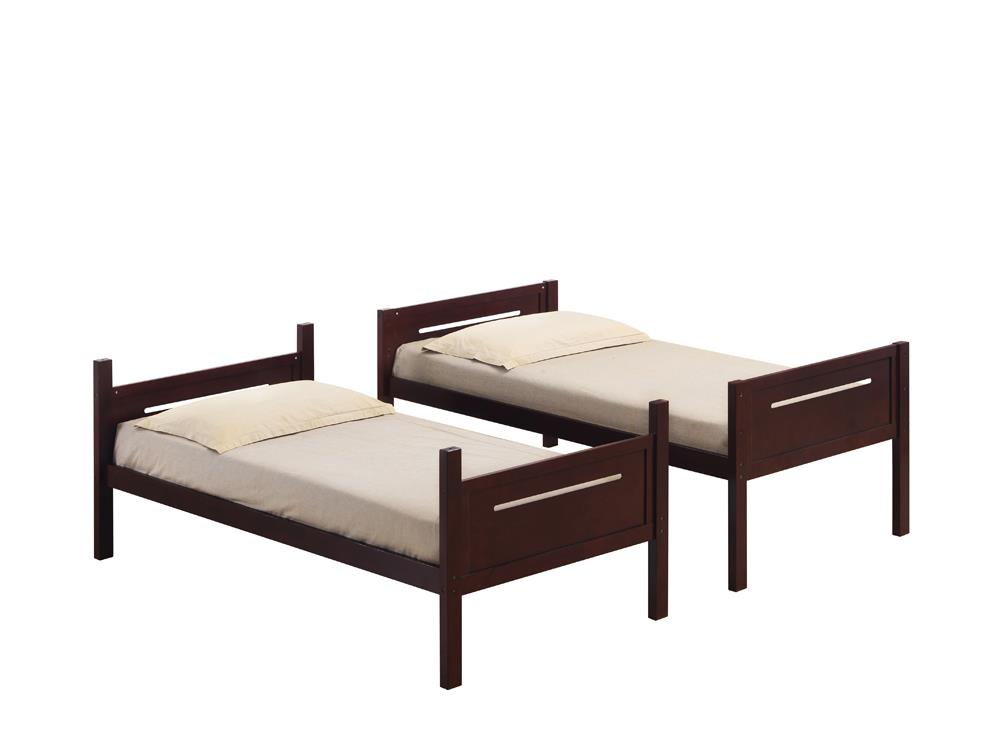 Littleton Espresso Twin/Twin Bunk Bed - 405051BRN - Luna Furniture - Dallas Store