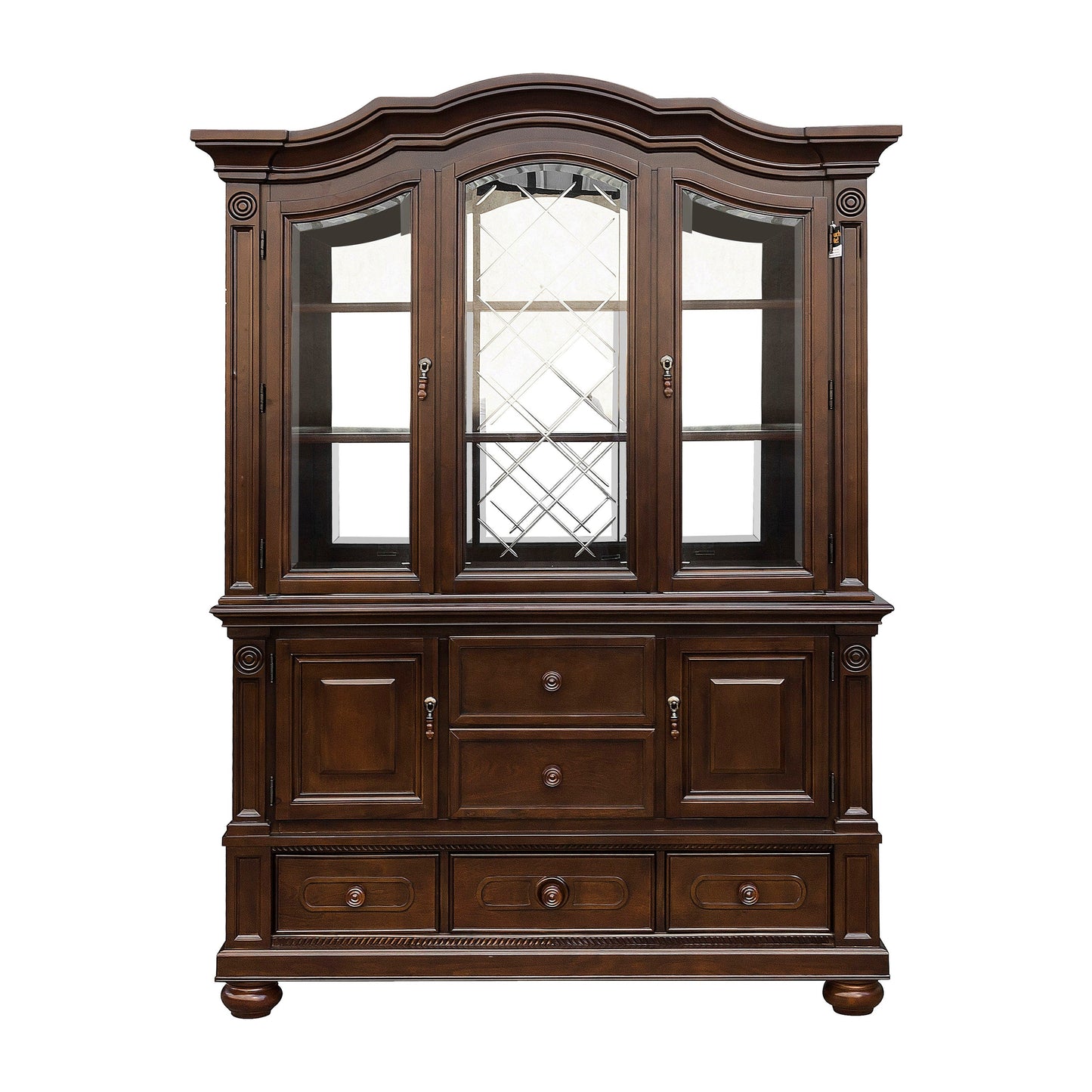 Lordsburg Brown Chery Buffet & Hutch - SET | 5473-55 | 5473-50 - Luna Furniture - Dallas Store