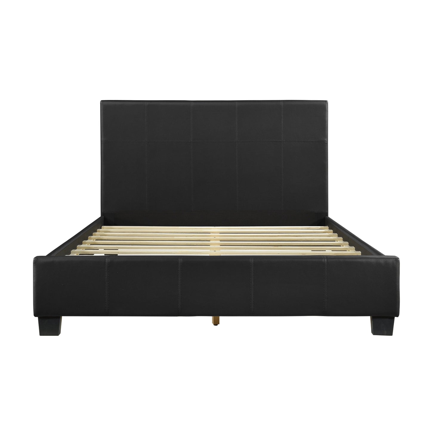 Lorenzi Black King Upholstered Platform Bed - SET | 2220K-1EK | 2220K-3EK - Luna Furniture - Dallas Store