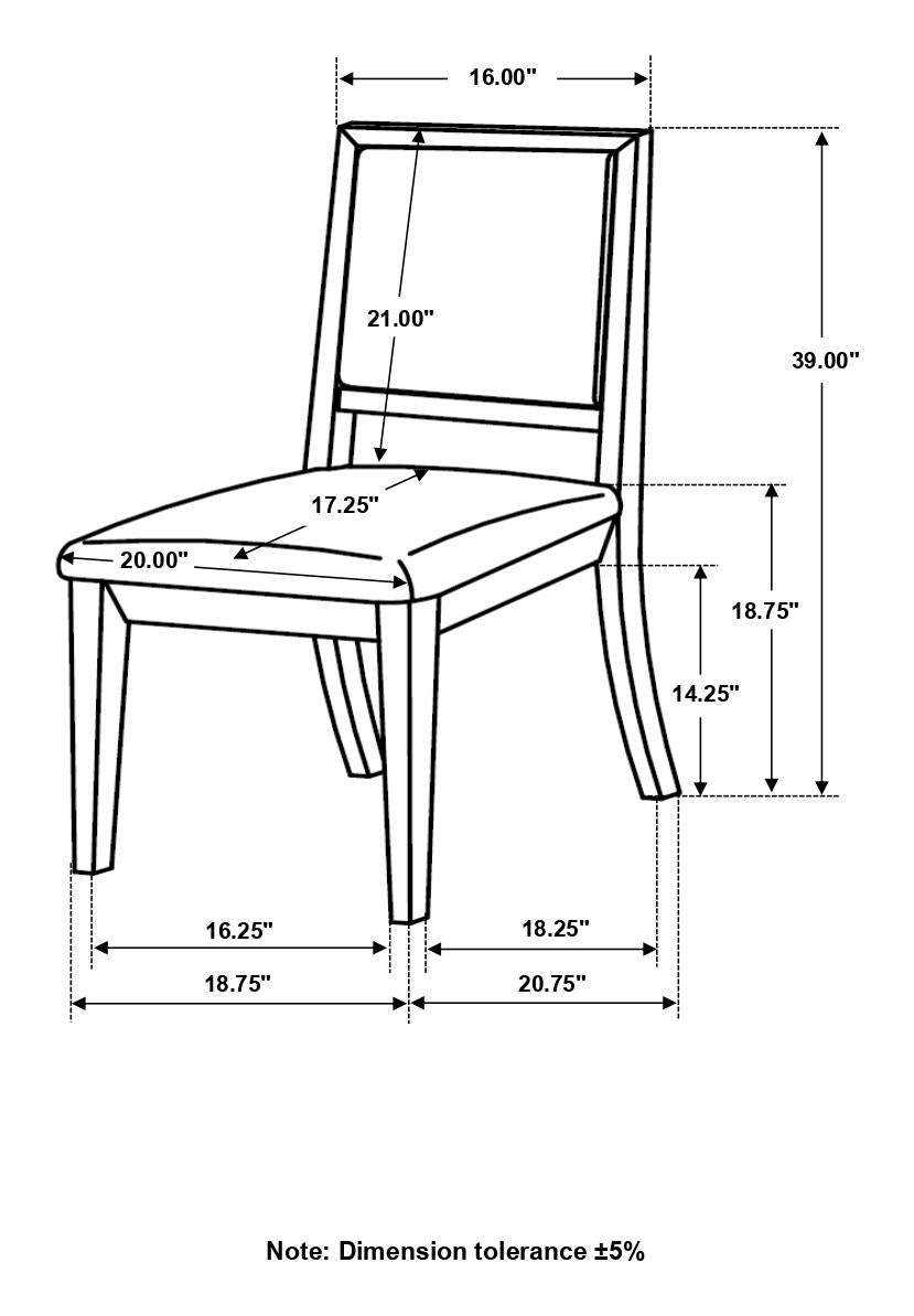 Louise Black/Cream Upholstered Dining Side Chairs, Set of 2 - 101562 - Luna Furniture - Dallas Store
