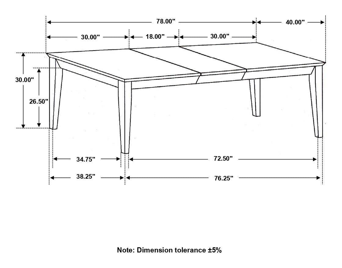 Louise Black Rectangular Dining Table with Extension Leaf - 101561 - Luna Furniture - Dallas Store