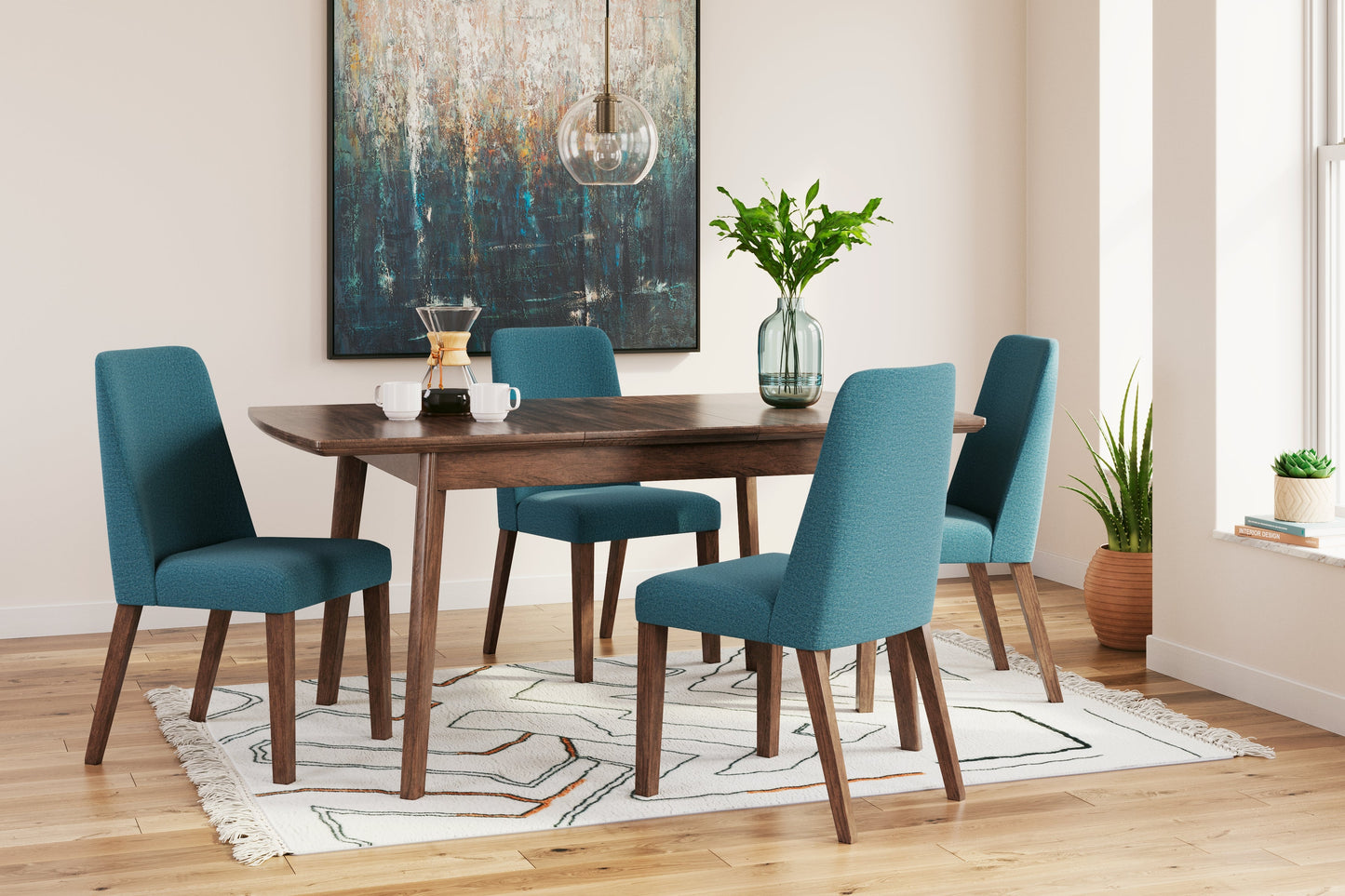 Lyncott Blue/Brown Dining Chair, Set of 2 - D615-03 - Luna Furniture - Dallas Store