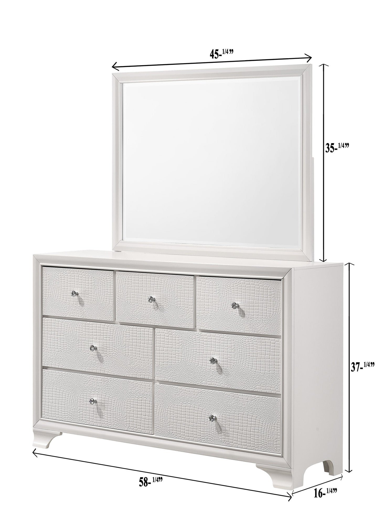 Lyssa Frost Bedroom Mirror (Mirror Only) - B4310-11 - Luna Furniture - Dallas Store