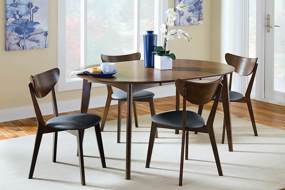 Malone Dark Walnut Oval Dining Table - 105361 - Luna Furniture - Dallas Store