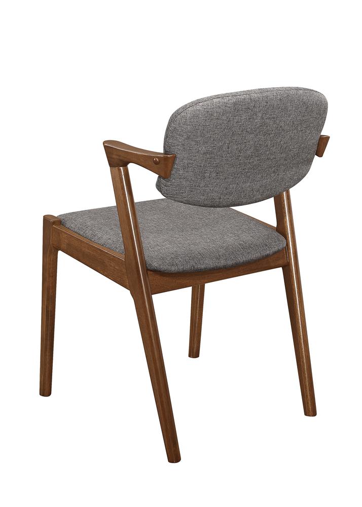 Malone Gray/Dark Walnut Dining Side Chairs, Set of 2 - 105352 - Luna Furniture - Dallas Store