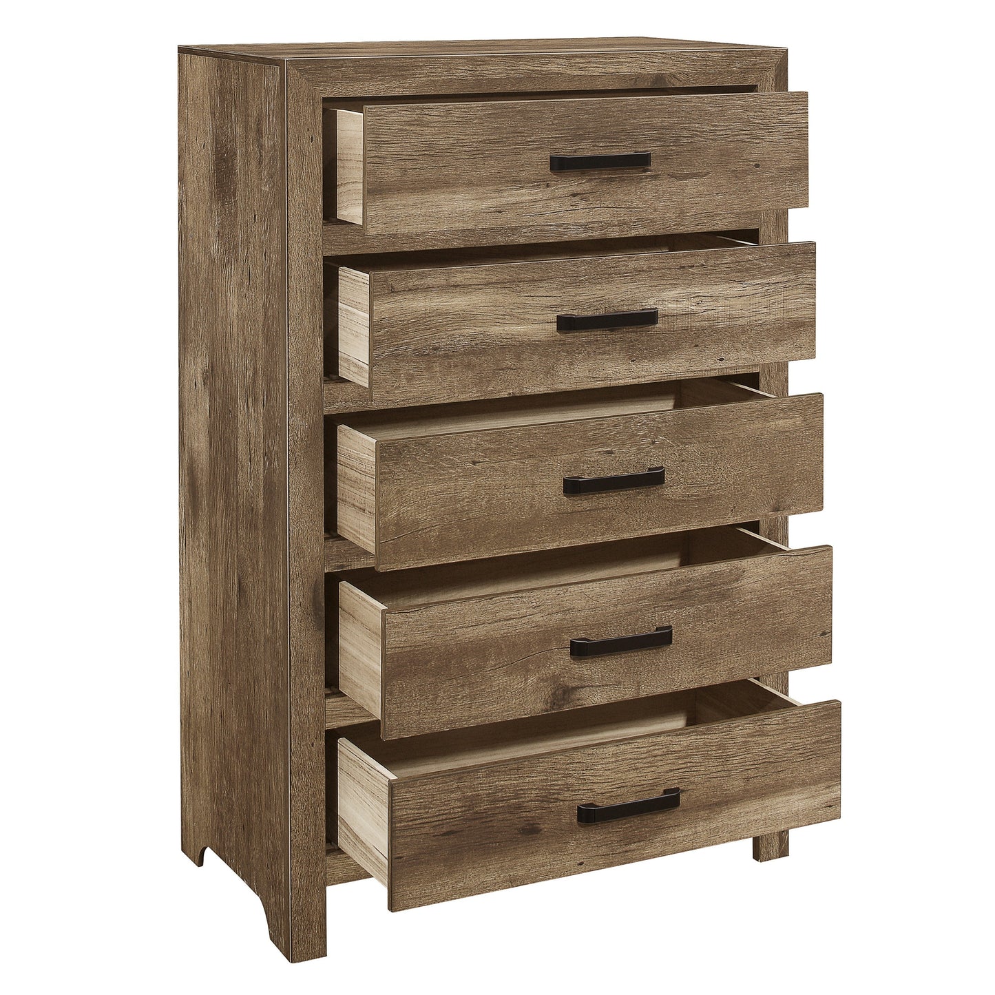 Mandan Weathered Pine Panel Bedroom Set - SET | 1910-3 | 1910-5 | 1910-6 | 1910-4 | 1910-9 | 1910K-1 | 1910K-2 - Luna Furniture - Dallas Store