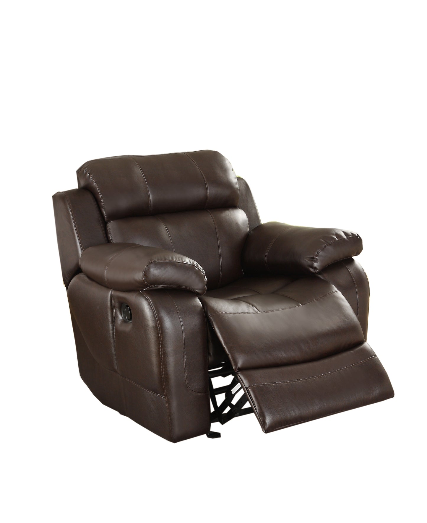 Marille Brown Bonded Leather Reclining Chair - 9724BRW-1 - Luna Furniture - Dallas Store