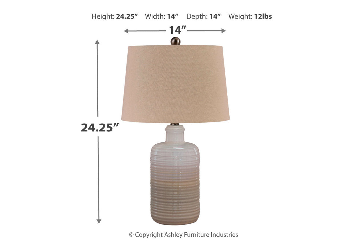 Marnina Taupe Table Lamp, Set of 2 - L121854 - Luna Furniture - Dallas Store