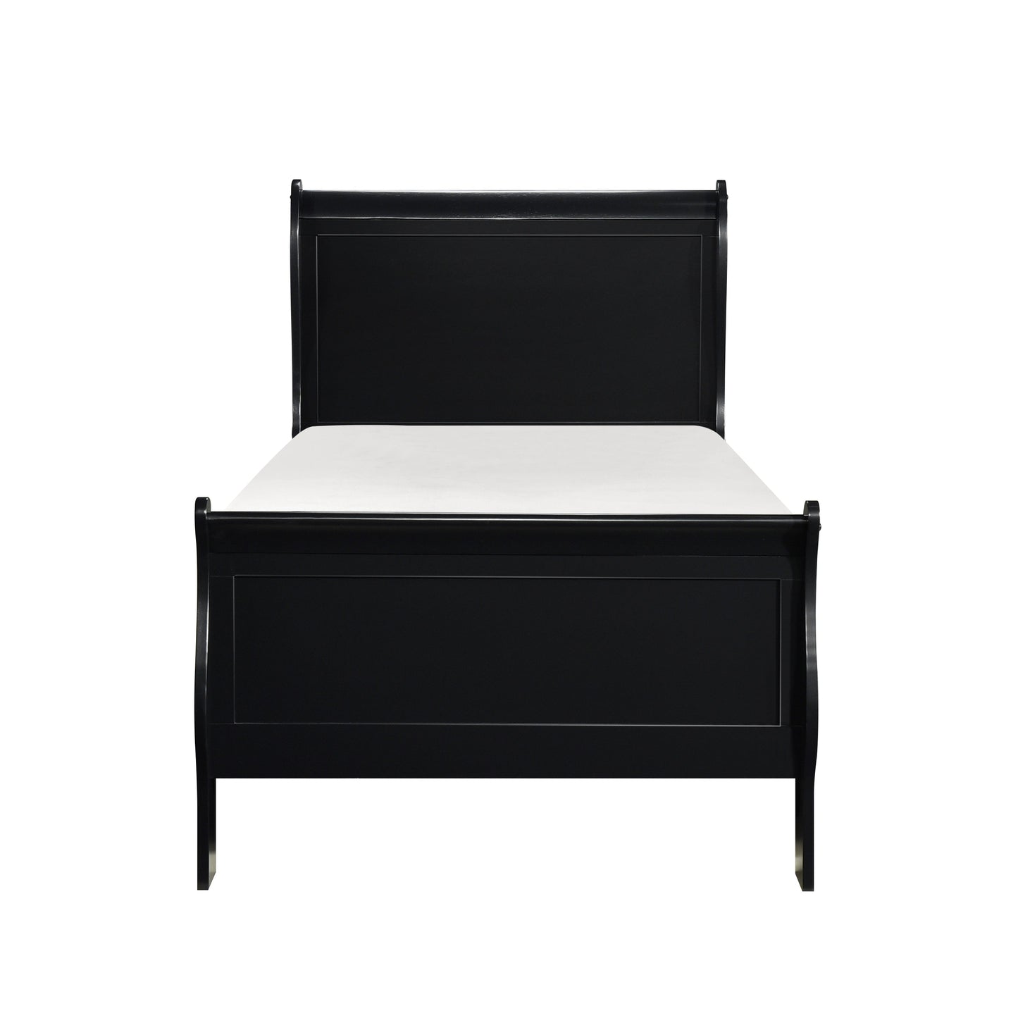 Mayville Black Twin Sleigh Bed - SET | 2147TBK-1 | 2147TBK-3 - Luna Furniture - Dallas Store