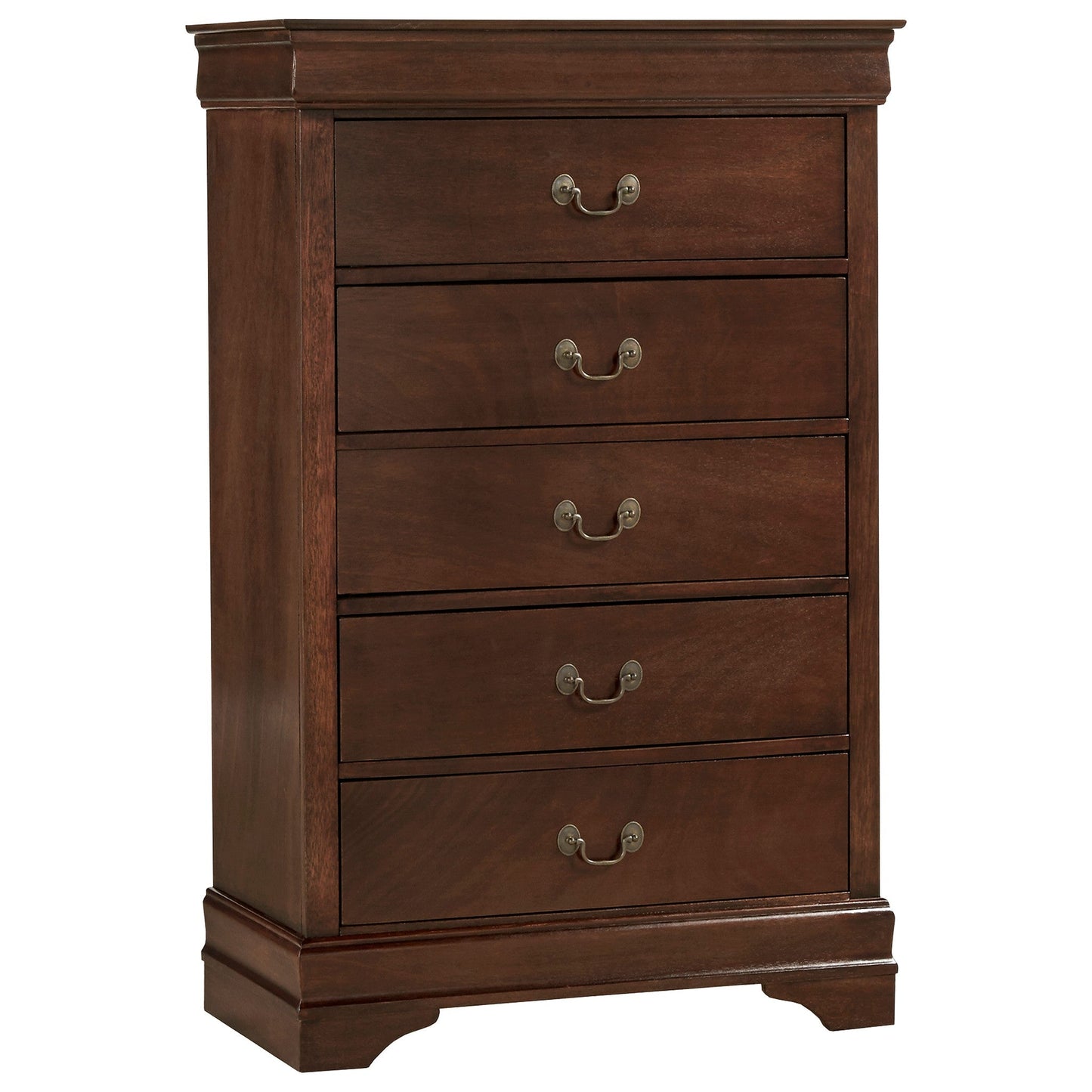Mayville Brown Cherry Sleigh Bedroom Set - SET | 2147K-1 | 2147K-3EK | 2147-5 | 2147-6 | 2147-4 | 2147-9 - Luna Furniture - Dallas Store