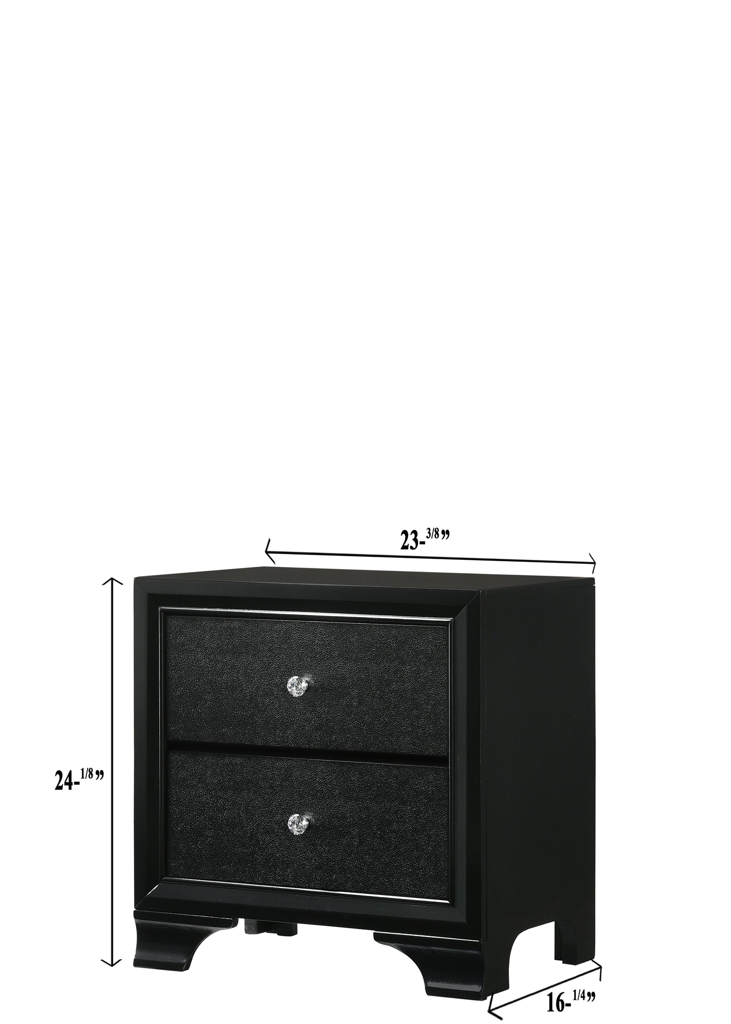 Micah Black Nightstand - B4350-2 - Luna Furniture - Dallas Store