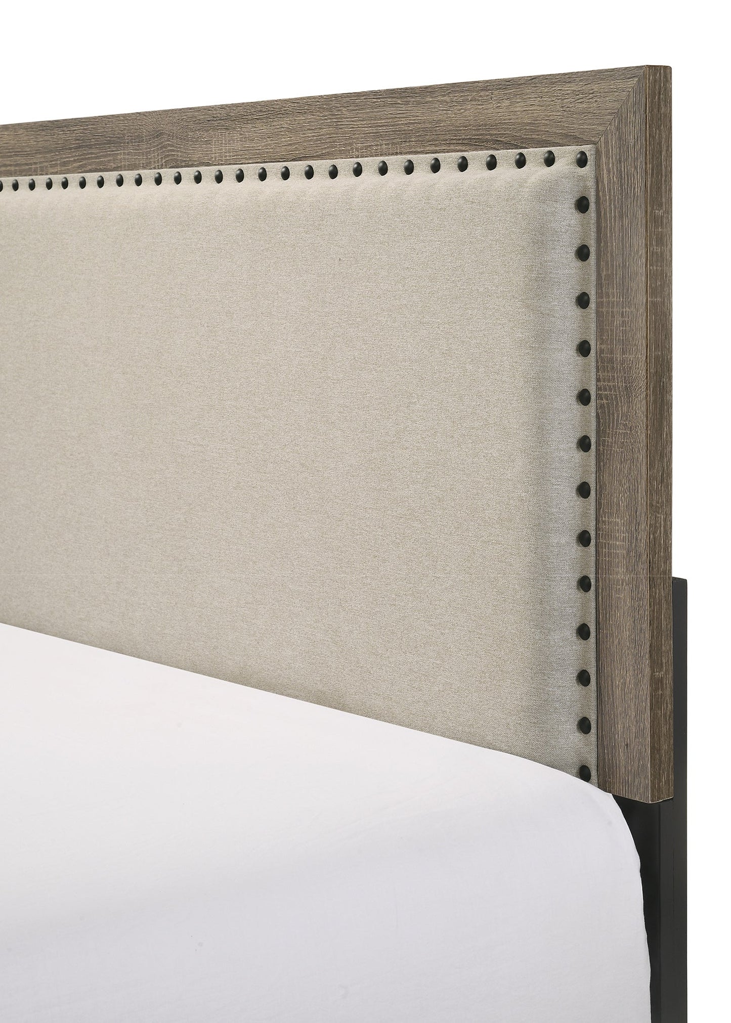 Mille Brownish Gray Upholstered Bedroom Set - SET | B9205-Q-BED | B9200-2 | B9200-4 - Luna Furniture - Dallas Store