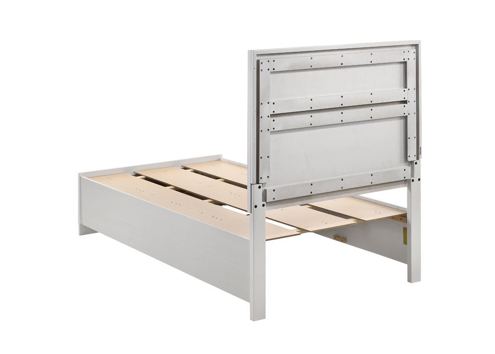 Miranda Twin Storage Bed White - 205111T - Luna Furniture - Dallas Store