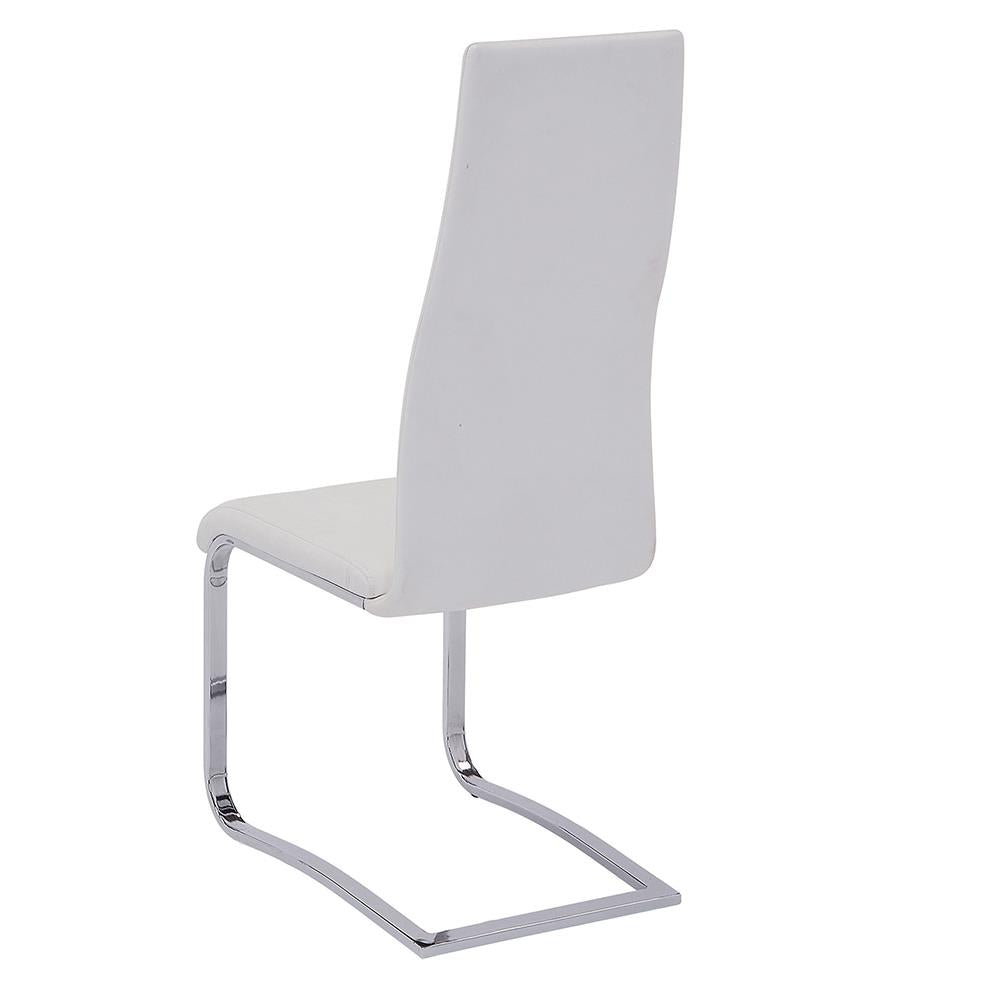 Montclair Black/Chrome High Back Dining Chairs, Set of 4 - 100515WHT - Luna Furniture - Dallas Store