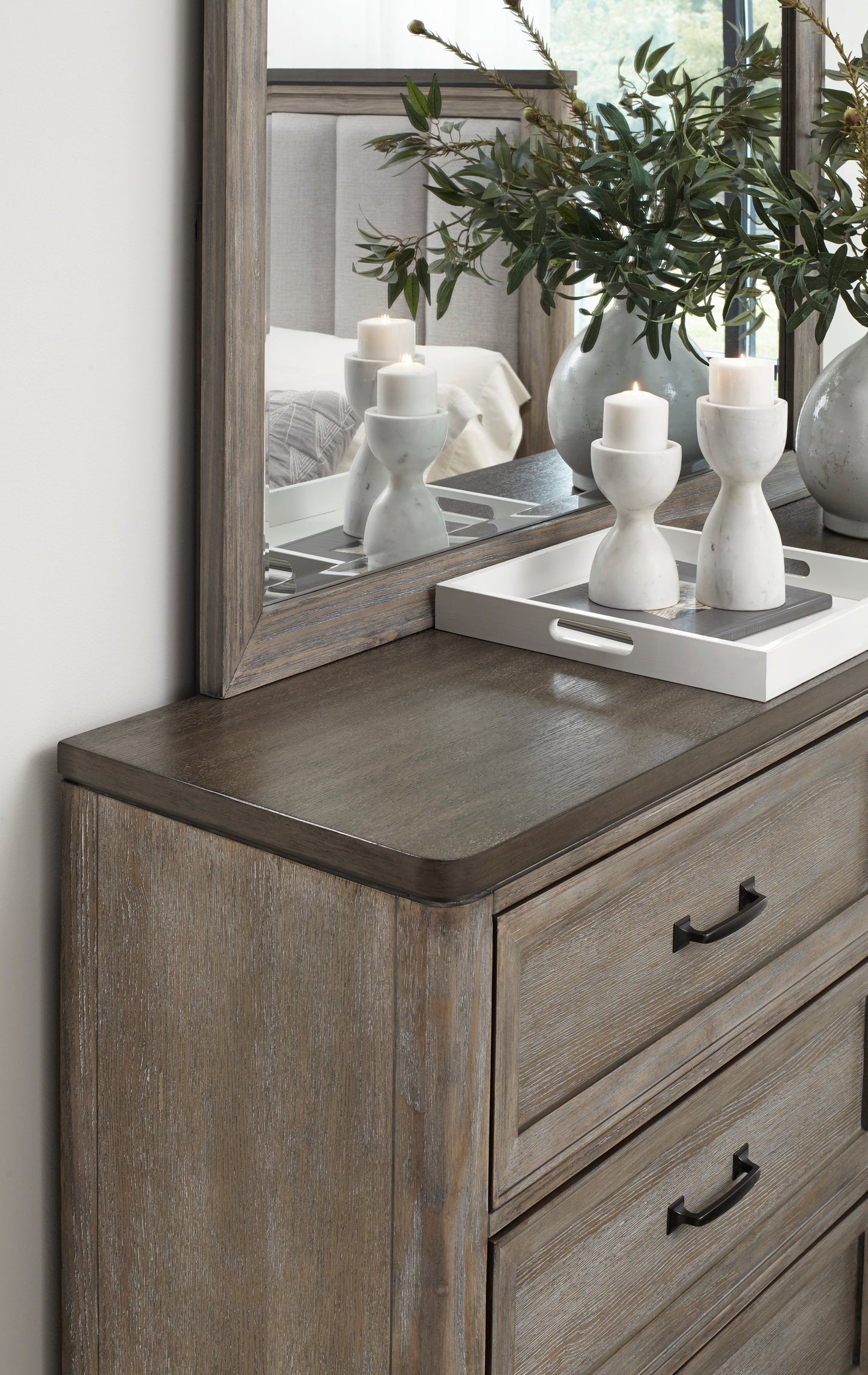 Newell Light Brown Mirror (Mirror Only) - 1412-6 - Luna Furniture - Dallas Store