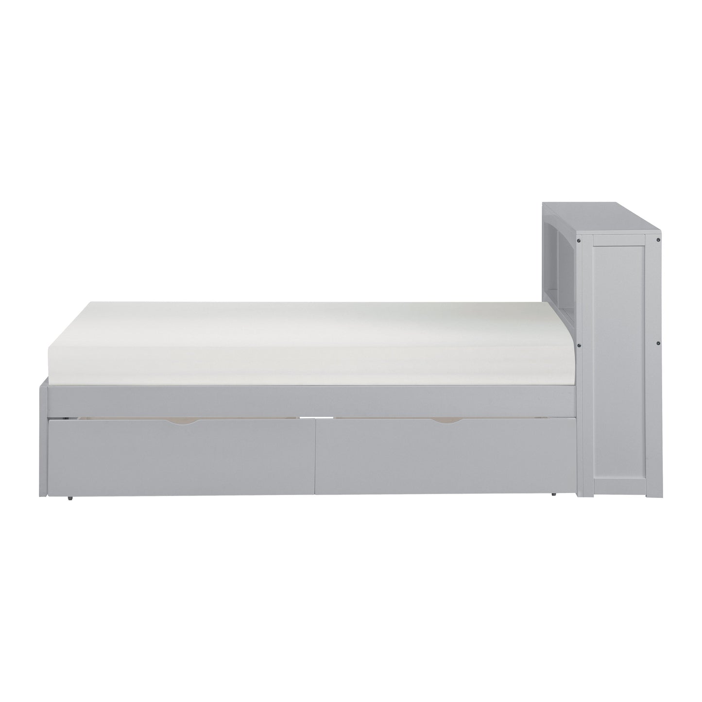 Orion Gray Twin Bookcase Bed with Storage Boxes - SET | B2063BC-1 | B2063BC-2 | B2063-T - Luna Furniture - Dallas Store