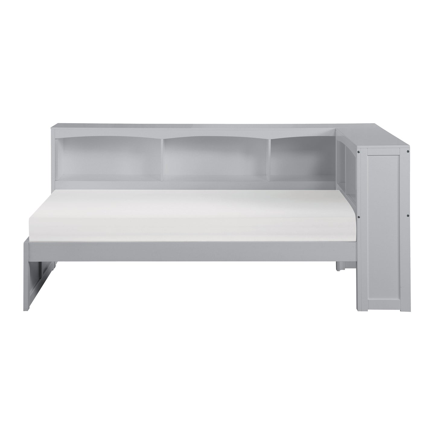 Orion Gray Twin Bookcase Corner Bed - SET | B2063BC-1 | B2063BC-2 | B2063BC-BC - Luna Furniture - Dallas Store