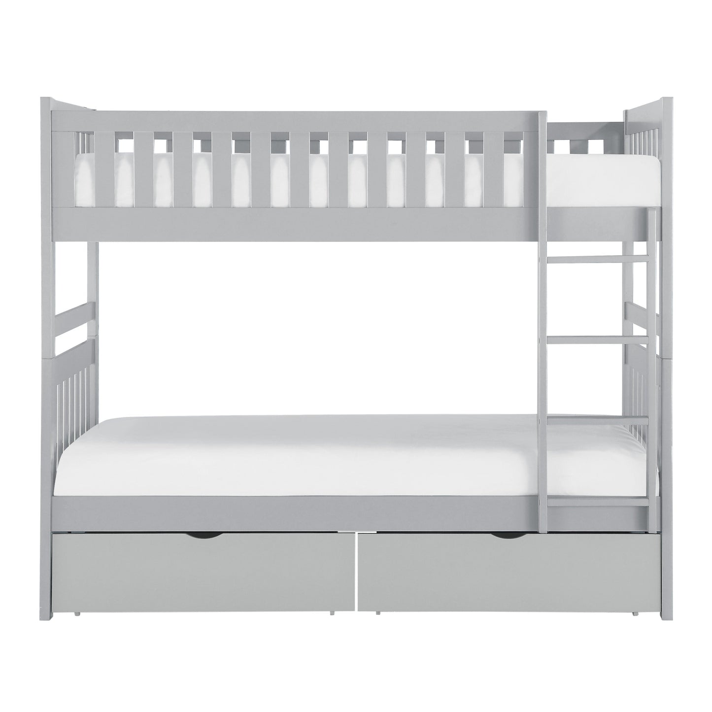 Orion Gray Twin/Twin Bunk Bed with Storage Boxes - SET | B2063-1 | B2063-2 | B2063-SL | B2063-T - Luna Furniture - Dallas Store