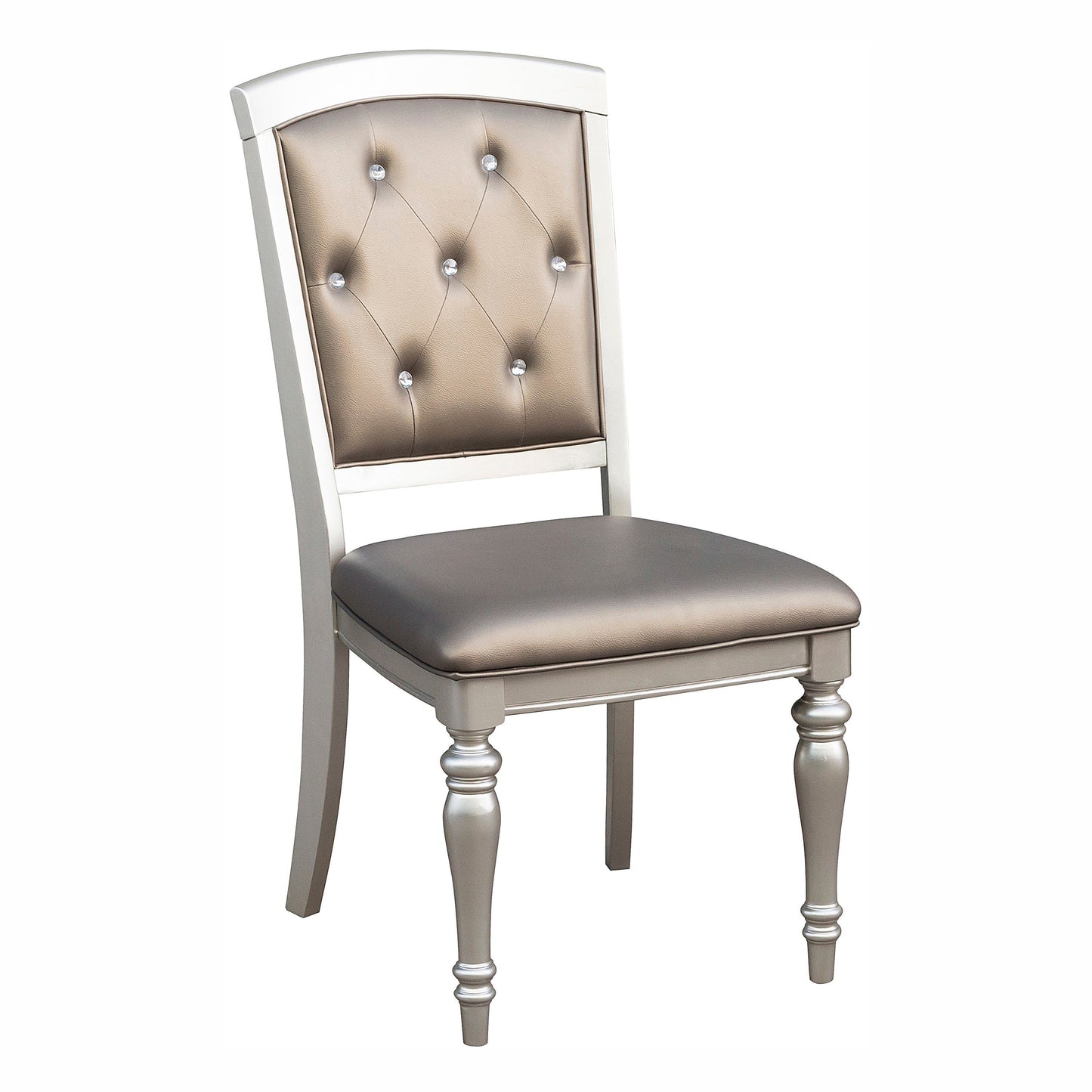 Orsina Silver Mirrored Extendable Dining Set - SET | 5477N-96 | 5477NS(2) - Luna Furniture - Dallas Store
