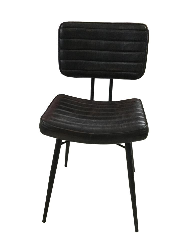 Partridge Espresso/Black Padded Side Chairs, Set of 2 - 110652 - Luna Furniture - Dallas Store