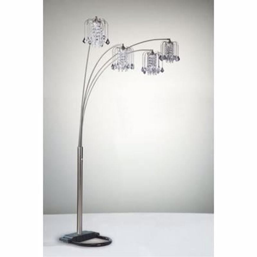 Rain Drop Arc Pewter 84" Floor Lamp - 4893PEW - Luna Furniture - Dallas Store