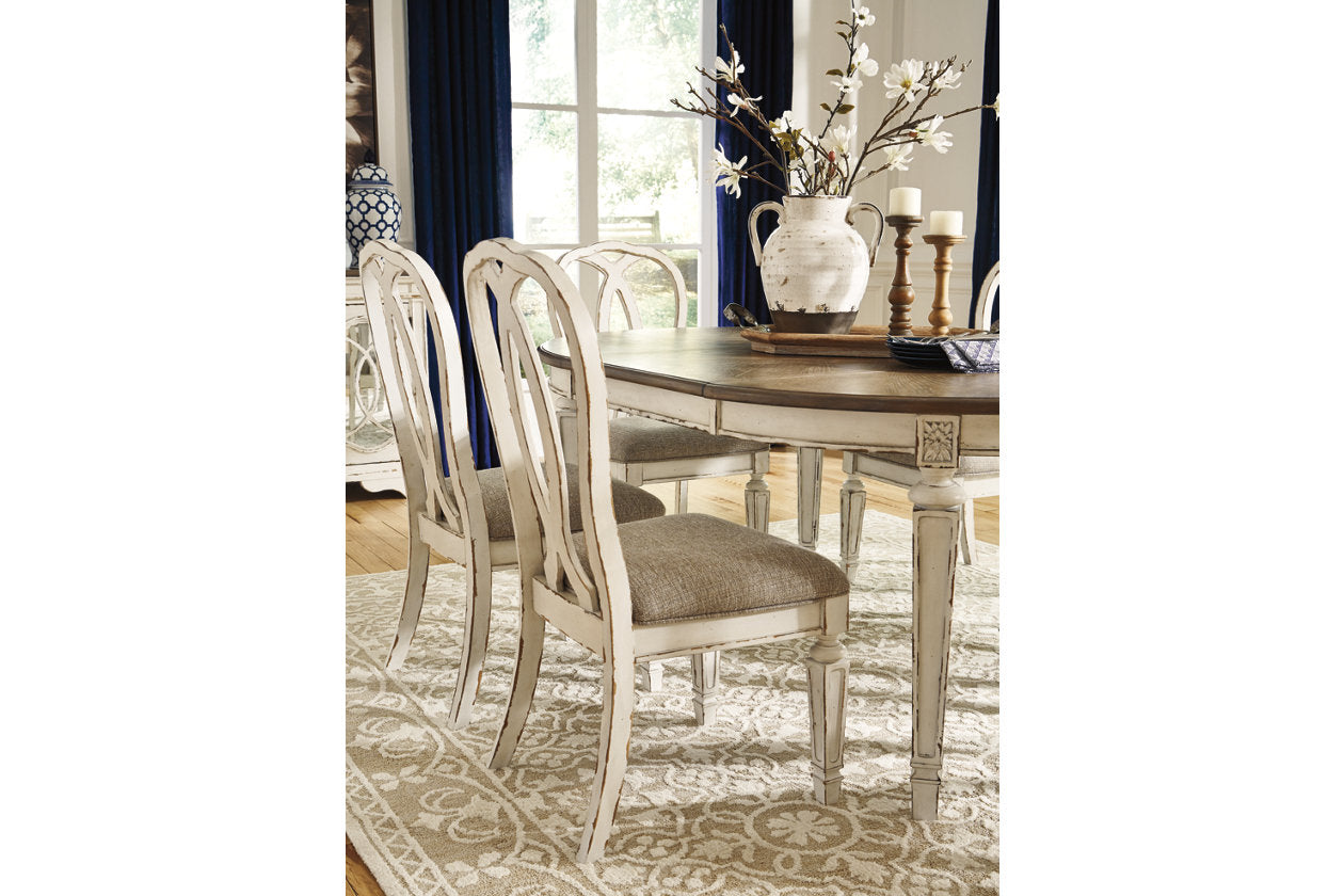 Realyn Chipped White Dining Chair, Set of 2 - D743-02 - Luna Furniture - Dallas Store