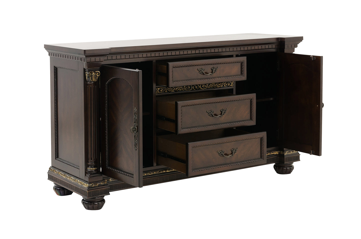 Russian Hill Warm Cherry Buffet - 1808-55 - Luna Furniture - Dallas Store