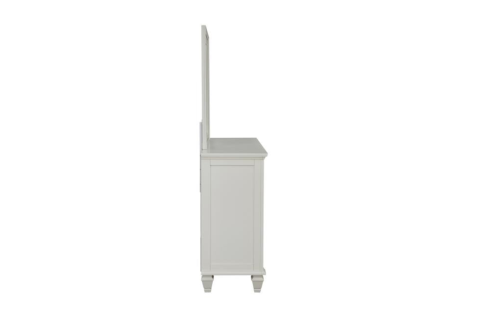 Sandy Beach White Rectangular Mirror - 201304 - Luna Furniture - Dallas Store