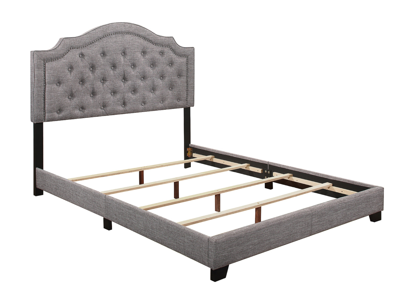 Sandy Gray Full Upholstered Bed - SH255FGRY-1 - Luna Furniture - Dallas Store