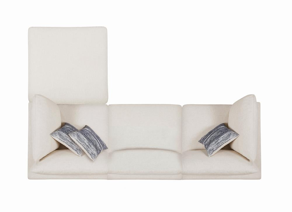 Serene Upholstered Rectangular Ottoman Beige - 551323 - Luna Furniture - Dallas Store