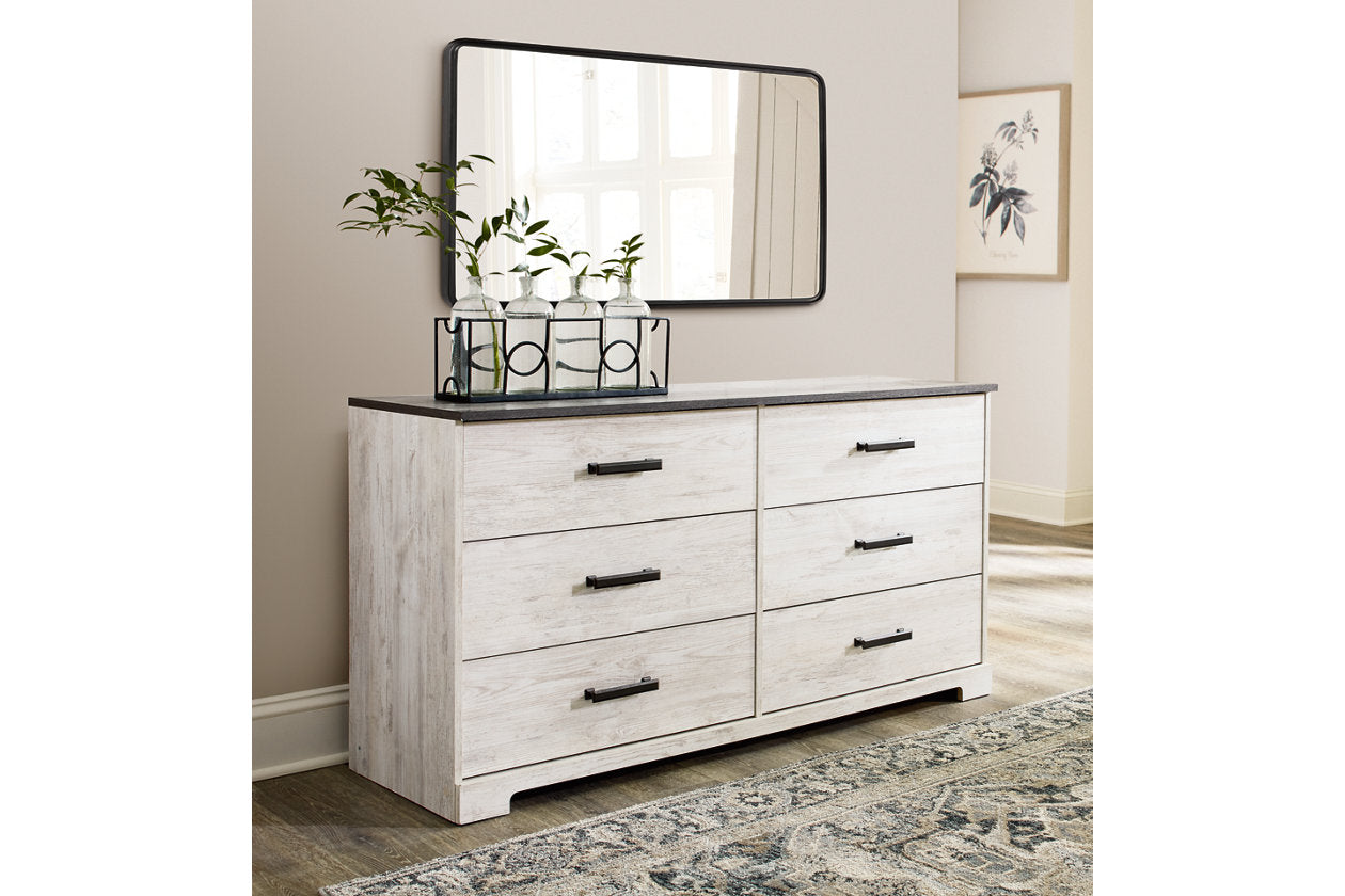 Shawburn Whitewash/Charcoal Gray Dresser - EB4121-231 - Luna Furniture - Dallas Store