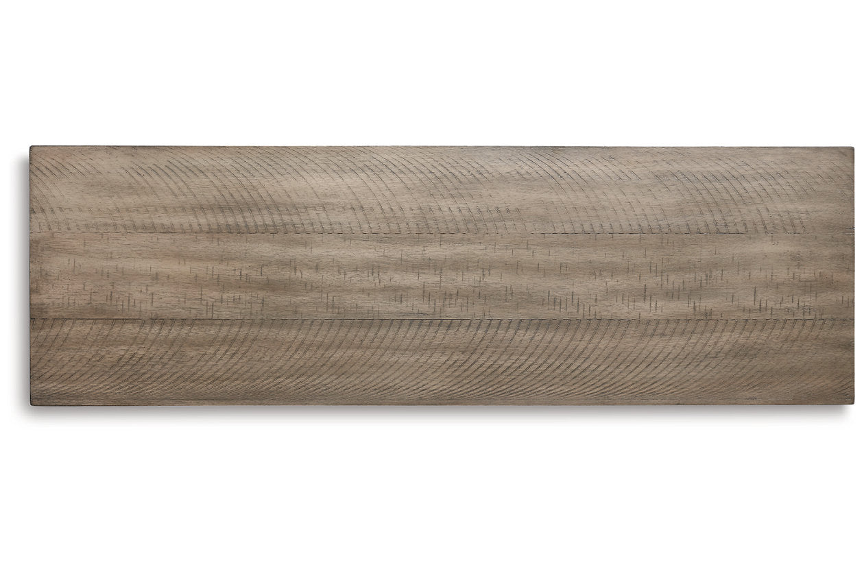 Skempton White/Light Brown Storage Bench - D394-00 - Luna Furniture - Dallas Store