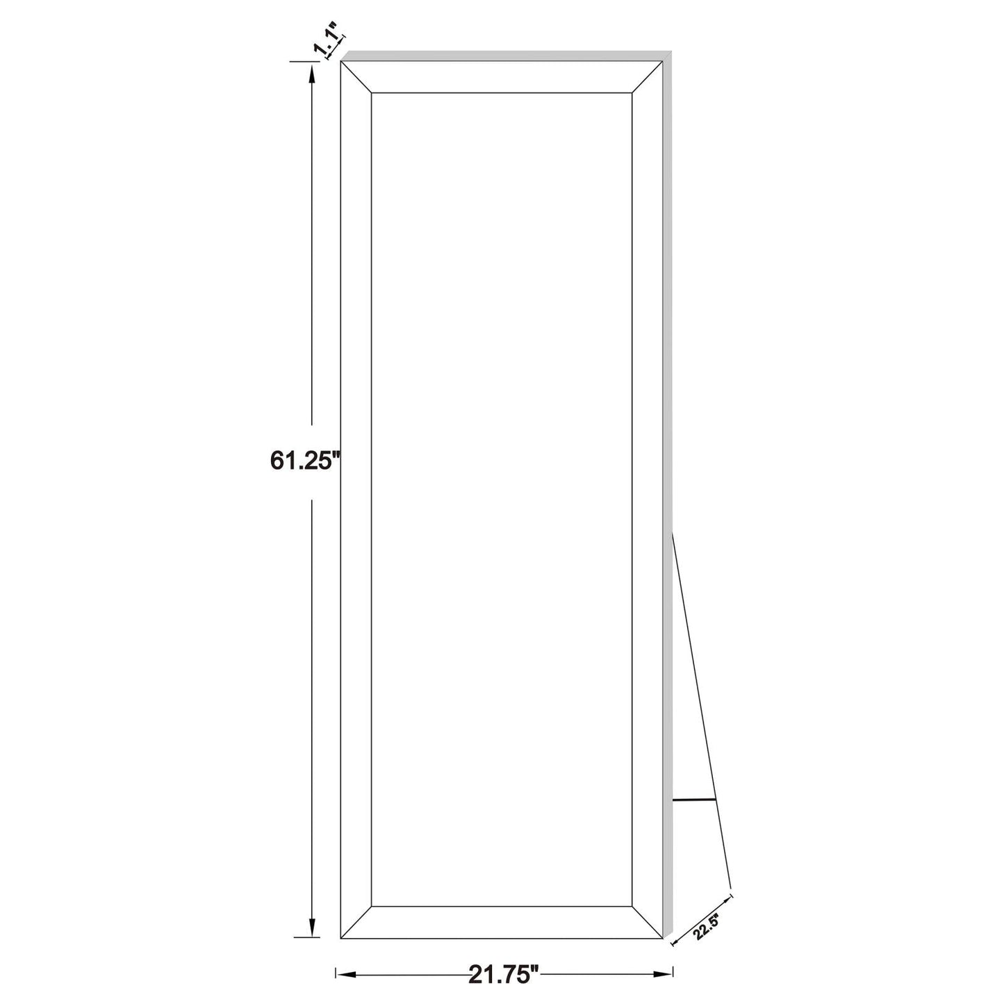 Soline Rectangle Cheval Mirror - 961633 - Luna Furniture - Dallas Store