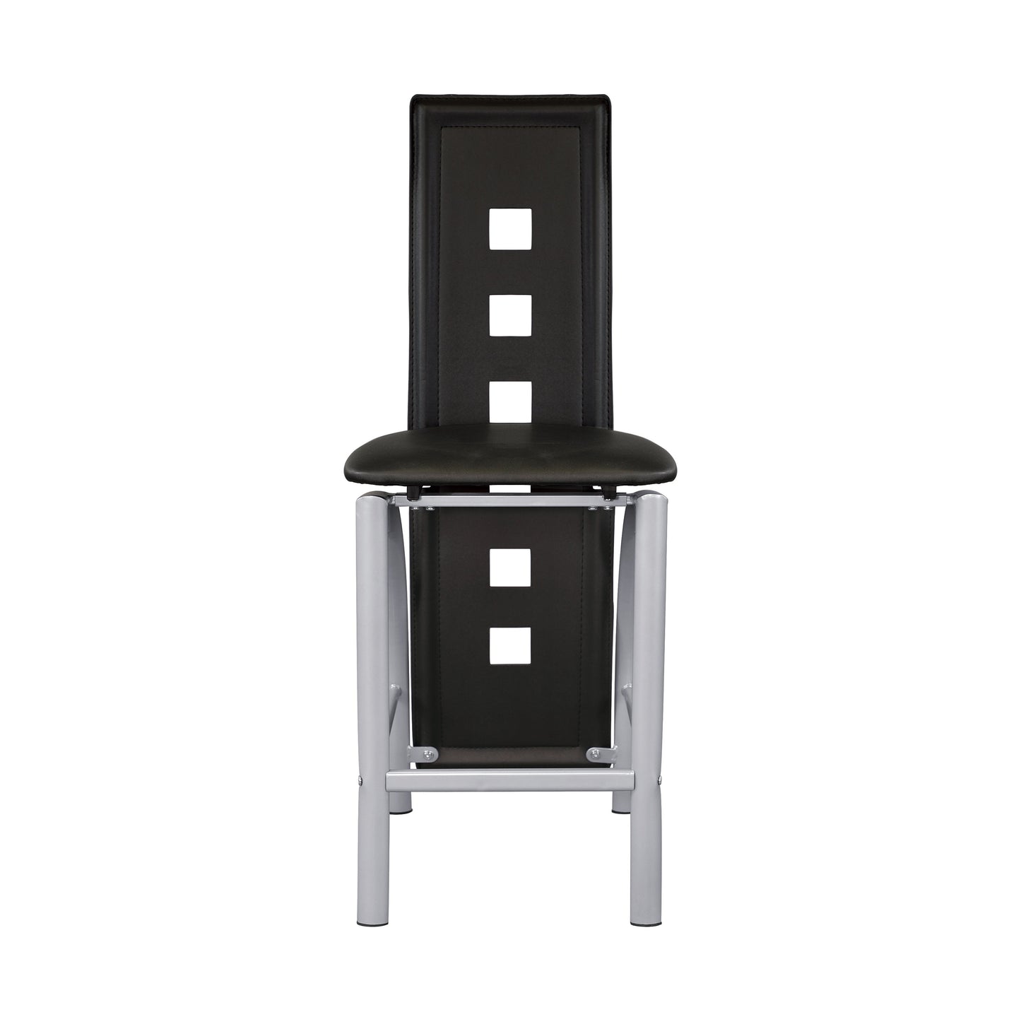 Sona Black/Silver Counter Chair, Set of 2 - 5532-24 - Luna Furniture - Dallas Store