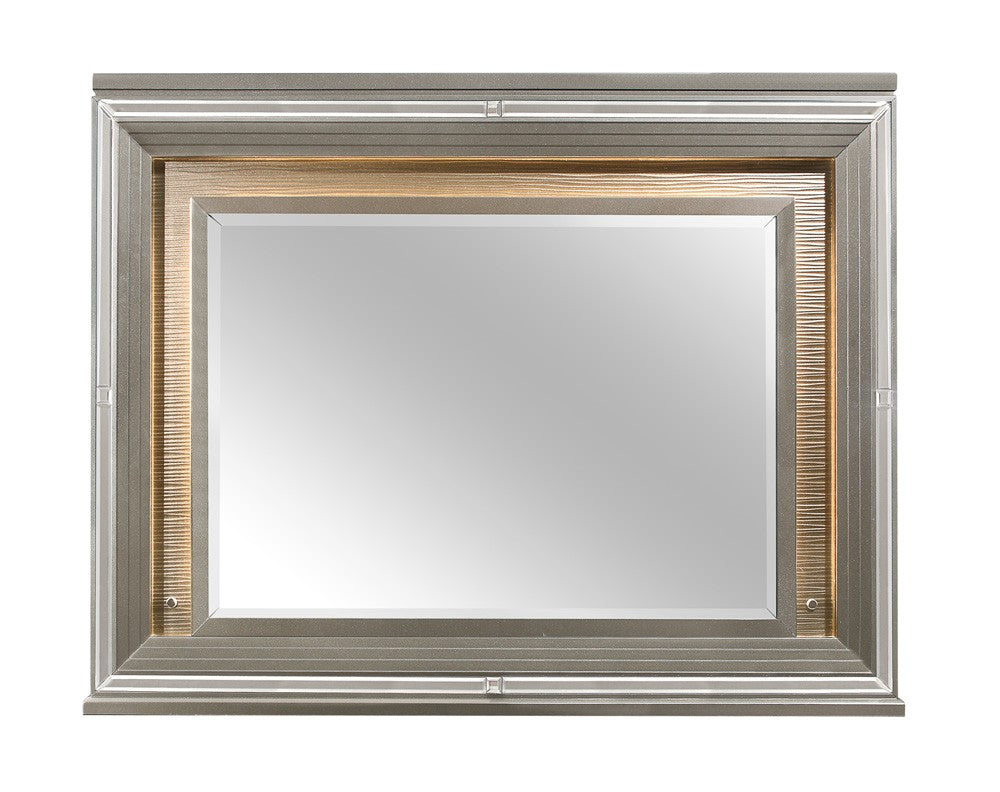 Tamsin Silver/Gray Metallic Mirror (Mirror Only) - 1616-6 - Luna Furniture - Dallas Store