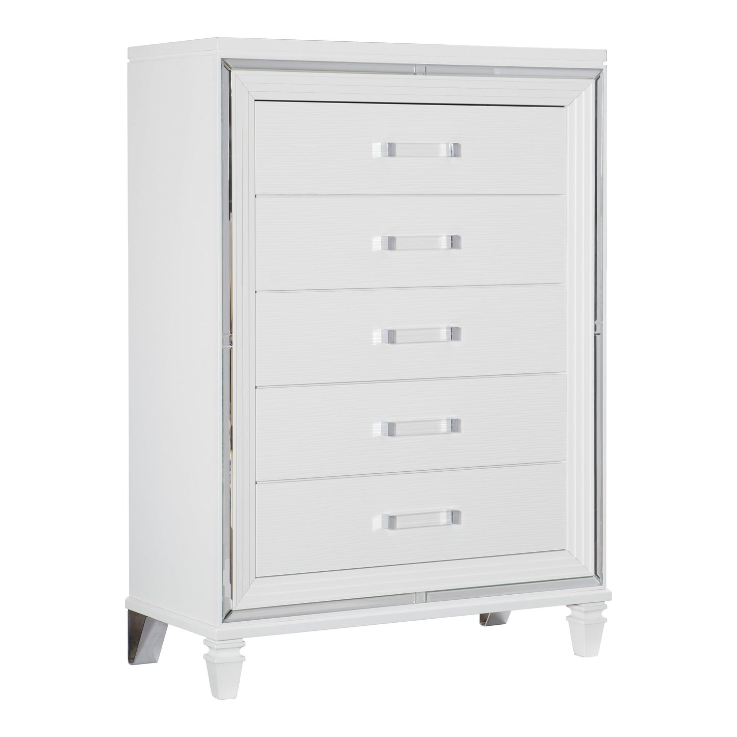 Tamsin White LED Upholstered Storage Platform Bedroom Set - SET | 1616WK-1 | 1616WK-2 | 1616W-3 | 1616W-5 | 1616W-6 | 1616W-4 | 1616W-9 - Luna Furniture - Dallas Store
